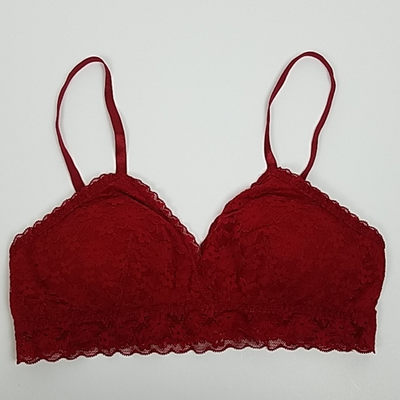 red padded bralette